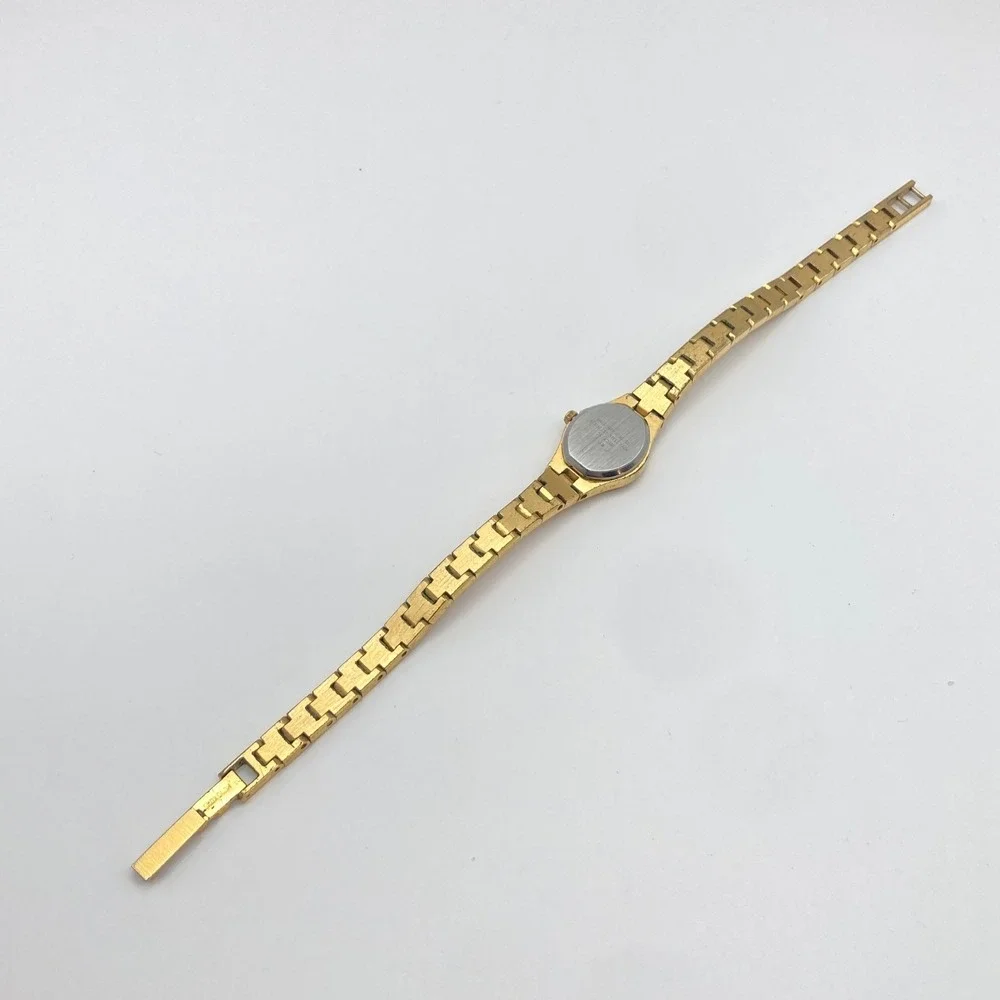 Vintage Armitron Womens Watch 11mm Gold Tone Petite Round New Battery 7
